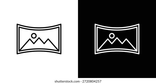 Ícones panorâmicos símbolos vetoriais de design gráfico. ícone Eps10.