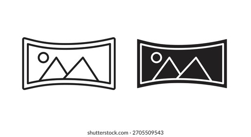 Iconos panorámicos para el uso Diseño web, logotipo. Ilustración del símbolo.