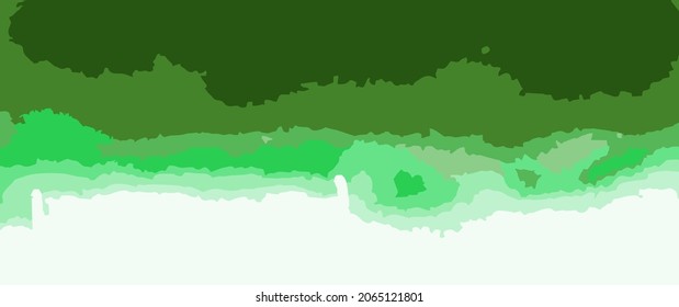 Panoramic illustration of forest for background