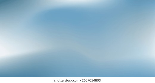 Panoramic ilustration abstract blue background for product presentation with sunlight and blurred simple