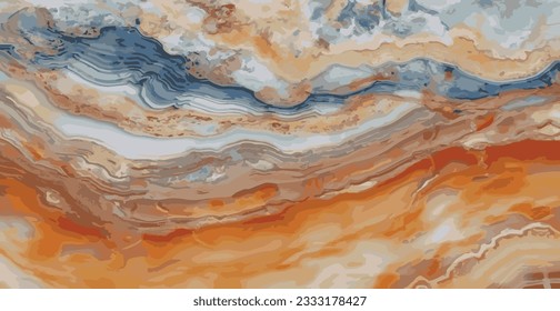 Fondo de mármol panorámico, colorido y brillante superficie de mármol, moderna textura de lujo - Ilustración vectorial
