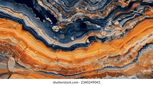 Panoramic marble background, colorful bright marble surface, modern luxury texture - Vector illustration