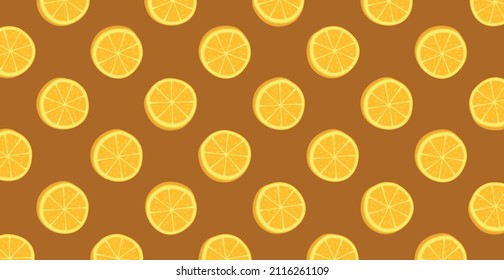 Panoramic pattern web background orange rings - Vector illustration