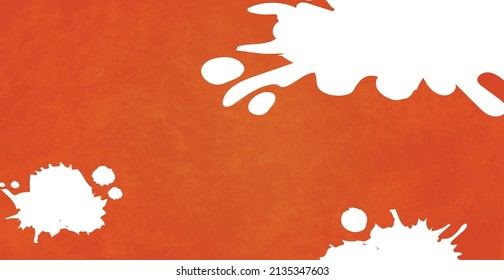 Panoramic red wall with white paint strokes - Vector illustration