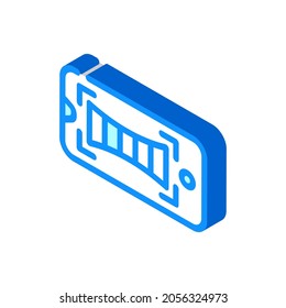 panoramic shooting phone camera isometric icon vector. panoramic shooting phone camera sign. isolated symbol illustration