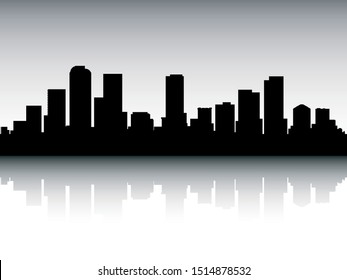 Denver Usa City Skyline Silhouette Vector Stock Vector (Royalty Free ...