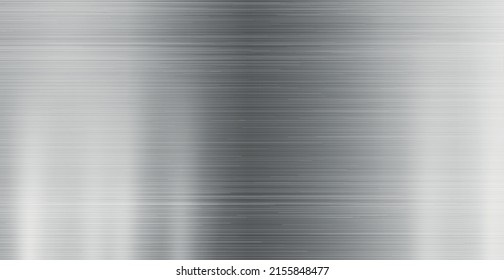 Panoramic steel background metal texture with highlights - Vector illustration