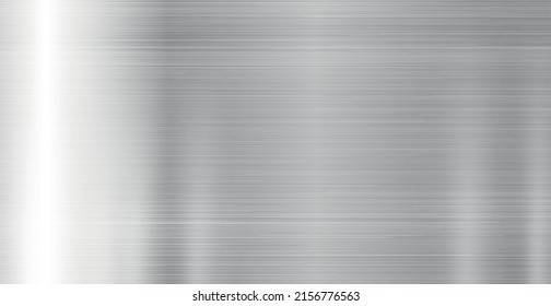 Panoramic steel background metal texture with highlights - Vector illustration