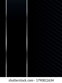 Panoramic texture of black and gray carbon fiber