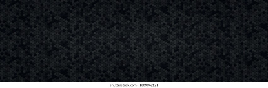 Panoramic texture of black and gray carbon fiber - illustration svg