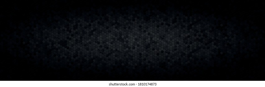 Panoramic texture of black and gray carbon fiber - illustration