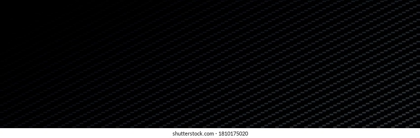Textura panorámica de fibra de carbono negra y gris - ilustración
