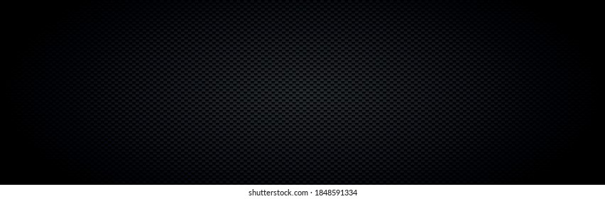 Textura panorámica de fibra de carbono negra y gris - ilustración