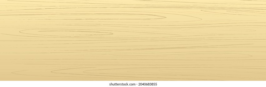 Panoramic texture of light wood with knots - Vector illustration