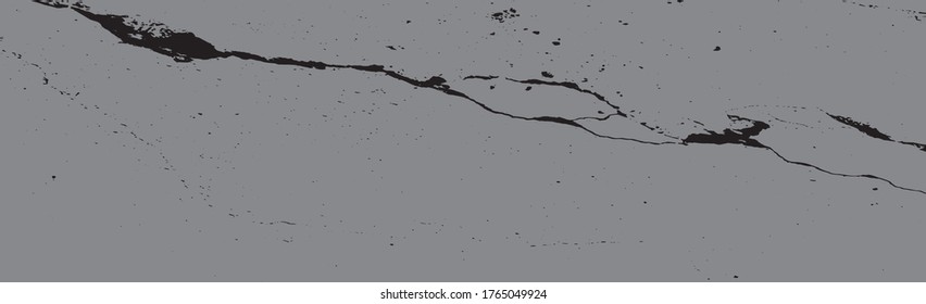 Panoramic texture of realistic gray concrete - Vector illustration