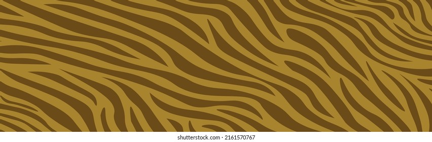 Panoramic texture zebra skin set of chaotic lines - Vector illustration