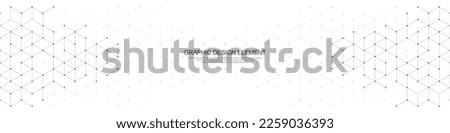 Panoramic view of abstract geometric background with hexagons shape pattern for banner or website header template