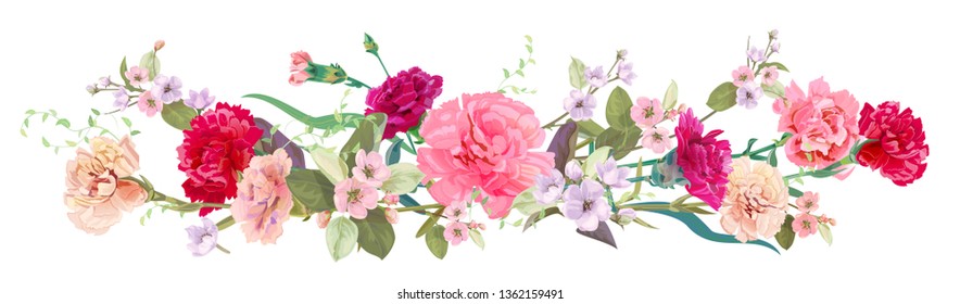 7,577 Carnation border Images, Stock Photos & Vectors | Shutterstock