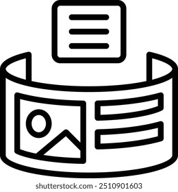 Panoramic View Icon. 3d view icon