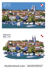 Panoramic view of Medulin seaside, Istria, Croatia