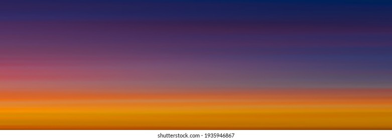 Panoramic view of the sky sunset, vector background, EPS10
