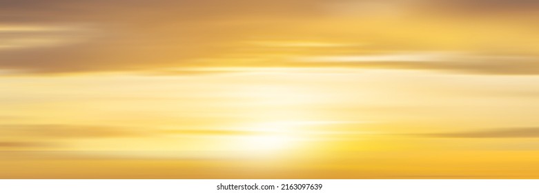 Panoramic view of the sunset sky, natural background