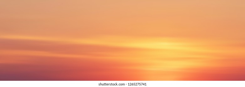 Panoramic view of the sunset sky, vector background, EPS10