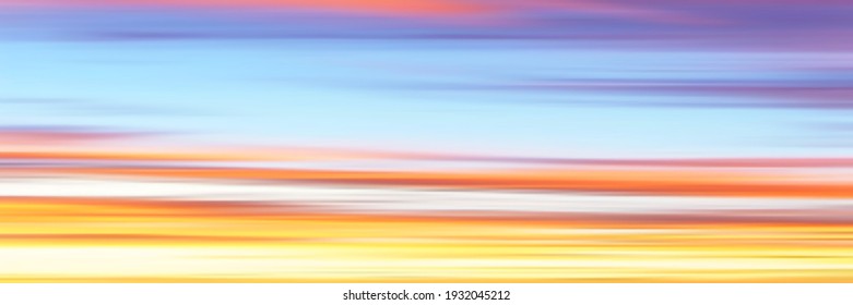 Panoramic view of the sunset sky, vector background, EPS10