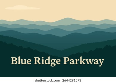 Panoramic views from the Blue Ridge Parkway, showcasing the vibrant fall foliage and the sweeping landscapes of the Blue Ridge Mountains