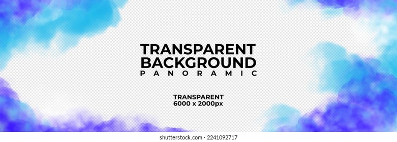panoramic wallpaper watercolor for background  trendinf 6000 x 2000 px blue, purple colors transparen for landing page, banner