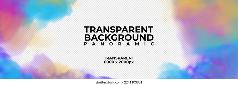 panoramic wallpaper watercolor for background  trendinf 6000 x 2000 px blue, pink, orange,green colors transparen for landing page, banner
