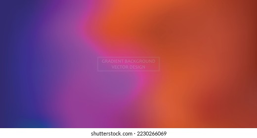 Panoramic web template multicolor gradient background, stylish design element - Vector illustration