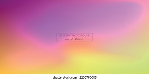 Panoramic web template multicolor gradient background, stylish design element - Vector illustration
