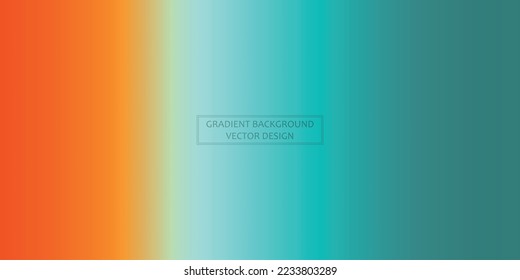 Panoramic web template multicolor gradient background, stylish design element - Vector illustration