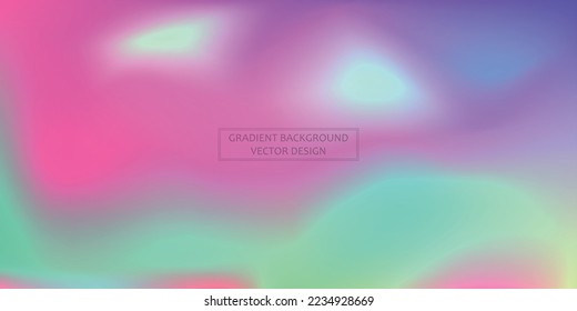 Panoramic web template multicolor gradient background, stylish design element - Vector illustration