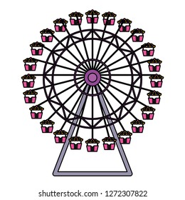 panoramic wheel of amusement park