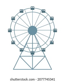 icono de atracción mecánica de la rueda panorámica