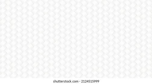 Panoramic White Wicker Background, Repeating Elements - Vector Illustration