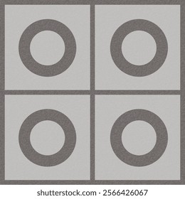 Panot squares and circles Barcelona tile. Vector illustration. Design inspired by the grey hydraulic cement tiles of the streets of Barcelona called panot.