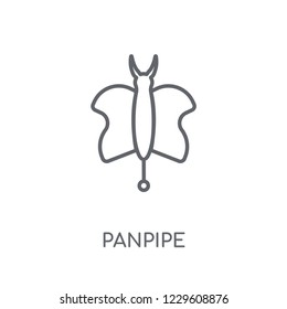 Panpipe linear icon. Modern outline Panpipe logo concept on white background from Music collection. Suitable for use on web apps, mobile apps and print media.