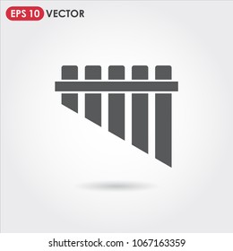 panpipe single vector icon on light background