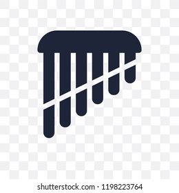 Panpipe transparent icon. Panpipe symbol design from Music collection. Simple element vector illustration on transparent background.
