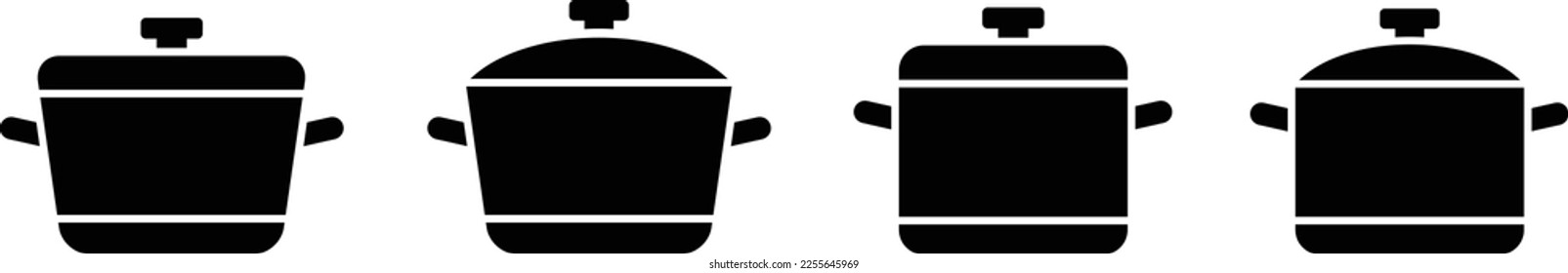 Pans Icon. Pot icon. Kitchen set utensils icon, vector illustration