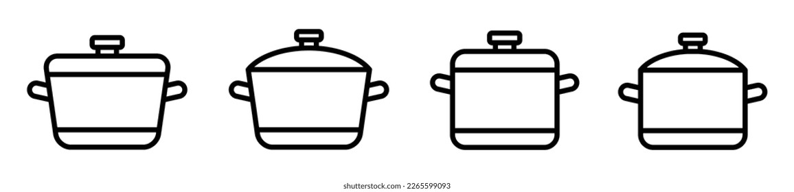 Pans Icon. Pot icon. Kitchen set utensils icon, vector illustration