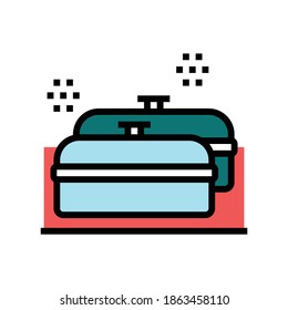 vectores de iconos de color de cocina de pans. utensilios de cocina para el cartel de cocina. ilustración de símbolo aislado