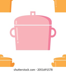 Ventiladores. Artículos de cocina, colección de herramientas de cocina de dibujos animados para cocinar, ilustración vectorial de elementos para cocinar y freír aislados sobre fondo blanco.
