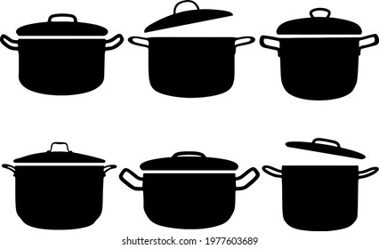 Pans logos in a set. Vector image. 