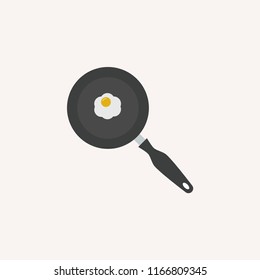 Pans Omelet Scrambled eggs Breakfast modern vector style. Omelette icon concept. Pans omelette icon for web and app.