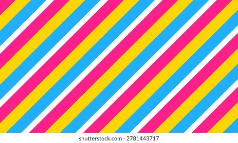 Pansexual Flag Background Vector Illustration. Pansexual Flag Striped Pattern Background for Pride Month and Pansexual Visibility Day.
