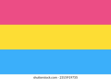 Pansexual flag. LGBT pride graphic symbol. Vector illustration.